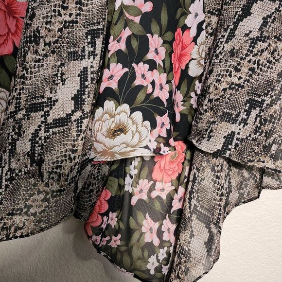 INC Womens Floral Blossom Snake Print Uneven Plus Size Skirt NWT - Picture 6 of 12